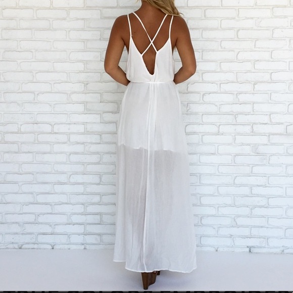 NWT White Maxi Dress - Picture 2 of 4